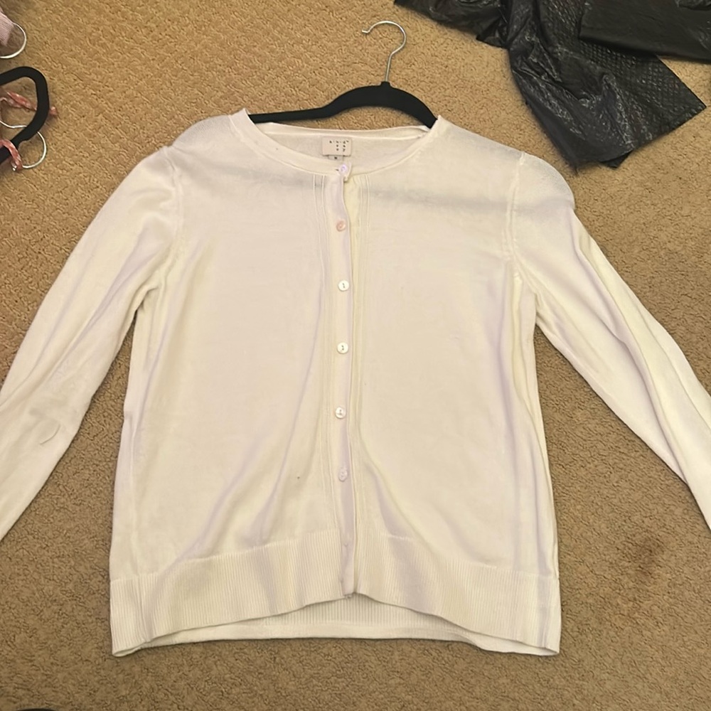 White medium cardigan